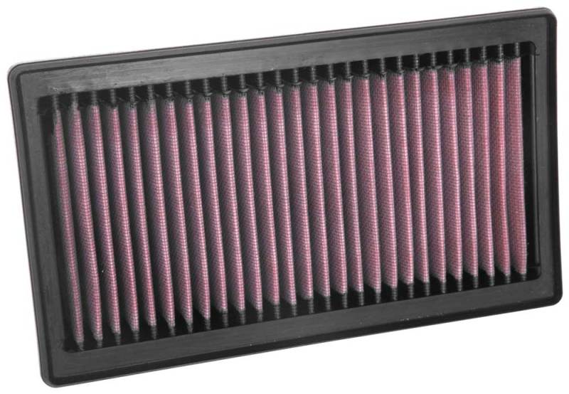 Close-up of K&N 33-5081 air filter design and features