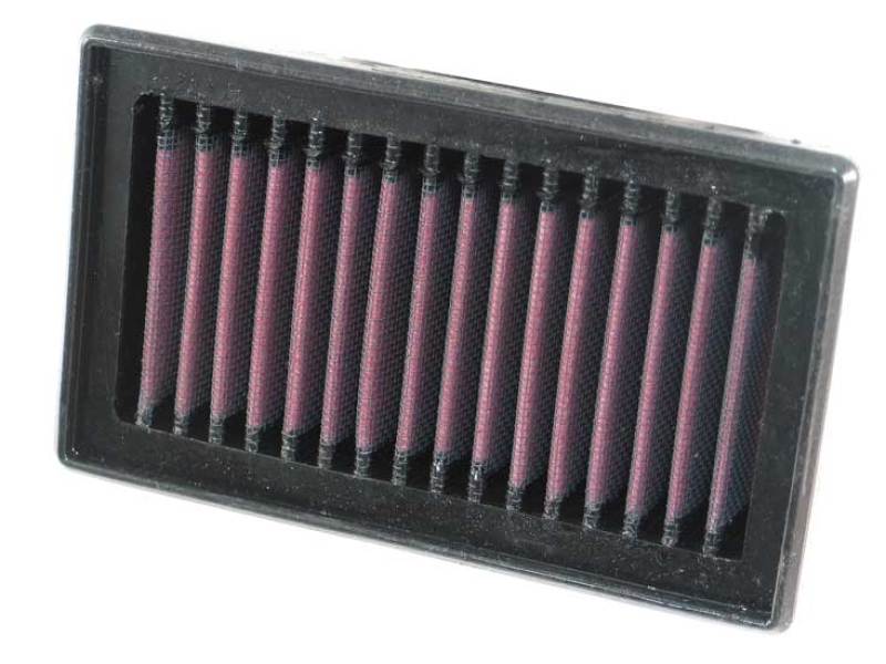 Close-up of K&N Filters BM-8006 air filter showing oiled cotton gauze material