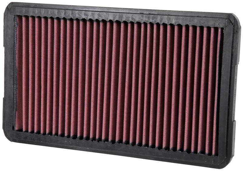 K&N washable air filter installed in a BMW