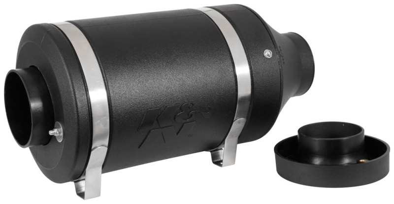 Cylindrical canister housing of K&N air intake system