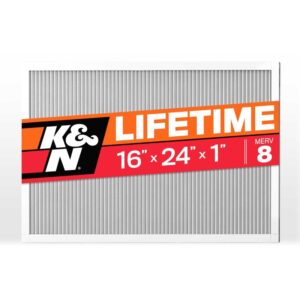 K&N HVC-8-11624 washable HVAC filter with MERV 8 rating