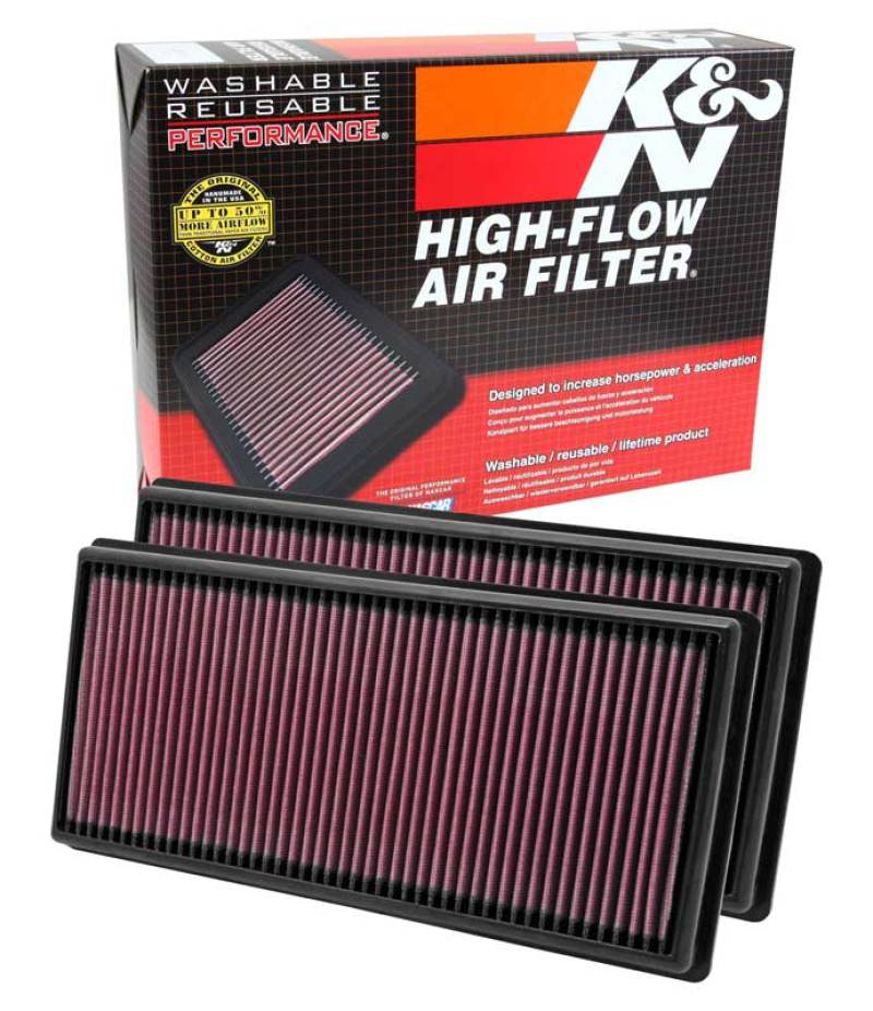 Layered oiled cotton media in K&N 33-2446 air filter