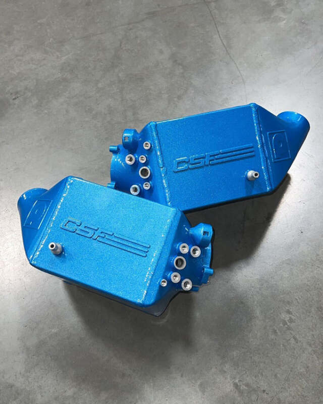 CSF 8109MCBC Twin Charge-Air-Cooler Set in Caliper Blue Candy