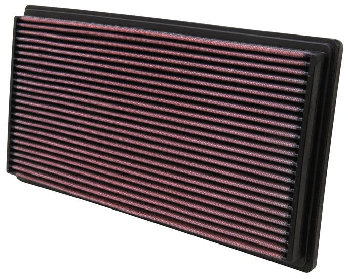 Close-up of K&N 33-2670 air filter showing oiled cotton design