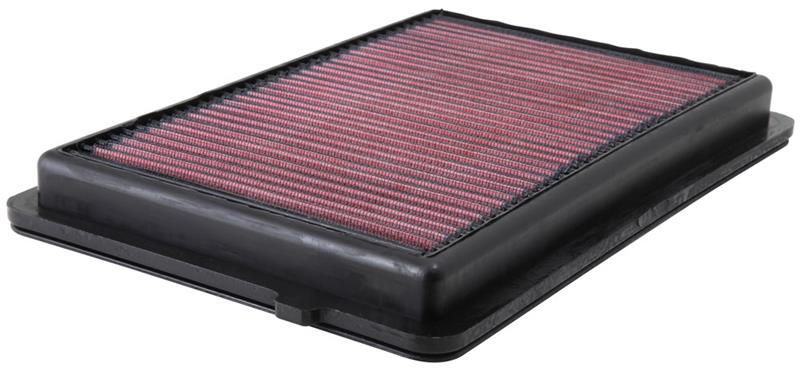 Close-up of K&N 33-2489 air filter showing cotton media