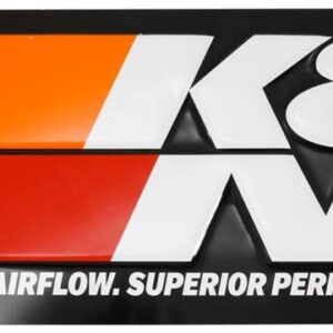 K&N Filters embossed metal sign, 9x20 inches