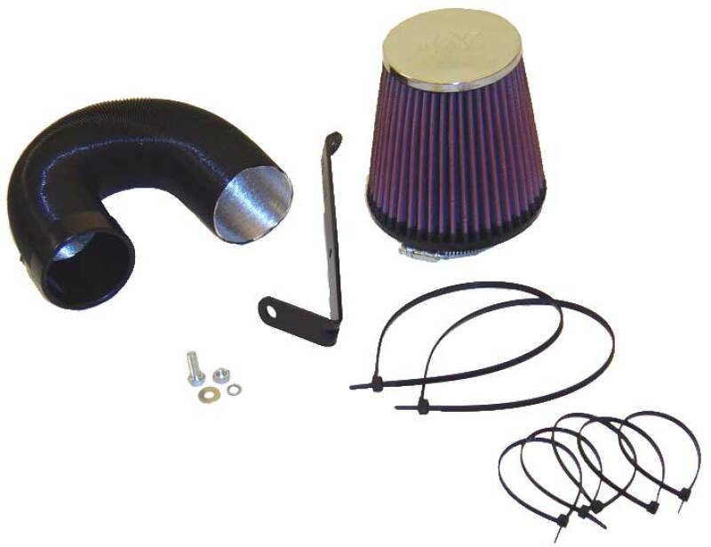 K&N 57i Series Induction Kit components including clamps and couplers