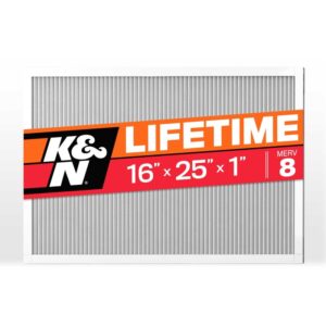 K&N HVC-8-11625 Washable HVAC Filter with MERV 8 Rating