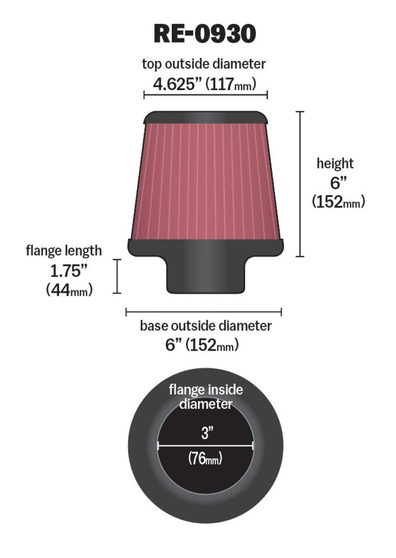 K&N Filters RE-0930 Universal Air Filter - Image 4