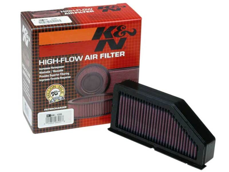 K&N BM-1299 air filter packaging dimensions