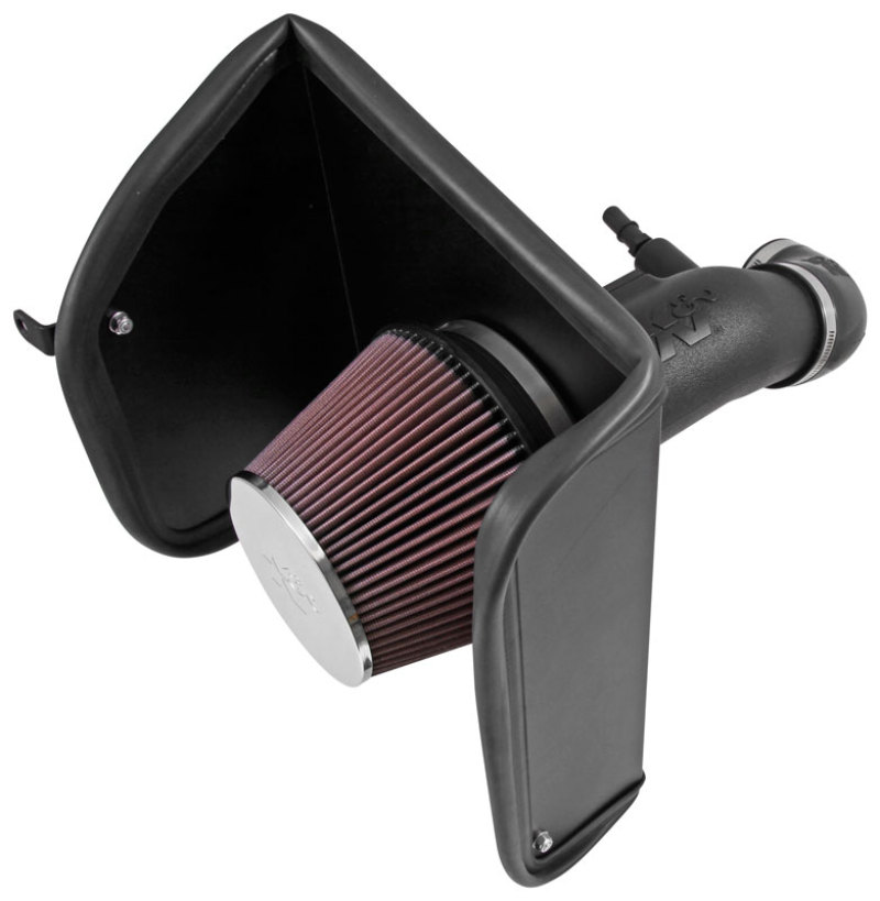K&N Filters 63-3089 Air Intake System with high-density polyethylene tube