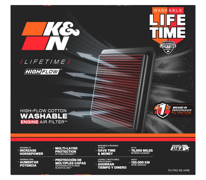K&N HA-6414 High-Flow Air Filter for Motorcycles - Image 9