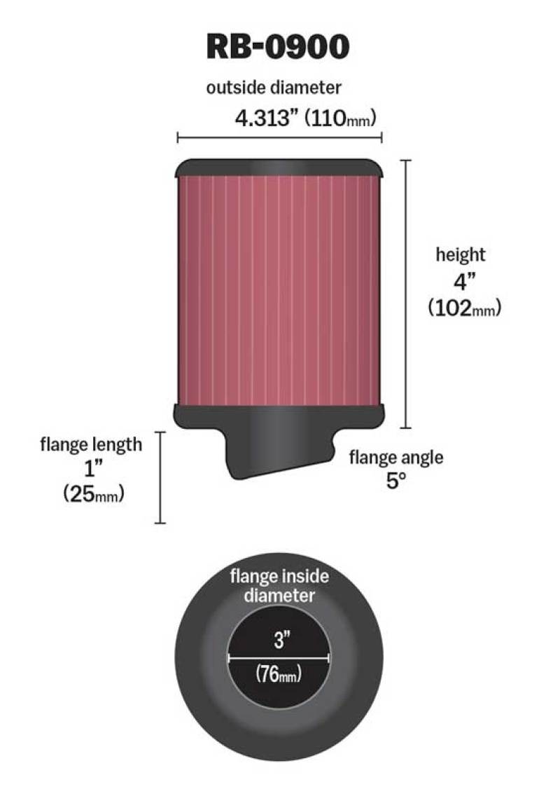 K&N Filters RB-0900 Universal Air Filter - Image 4